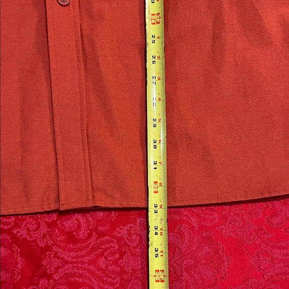 LL Bean Orange Chamois Button-Up Shirt 100% Cotton -XL - Picture 3 of 9